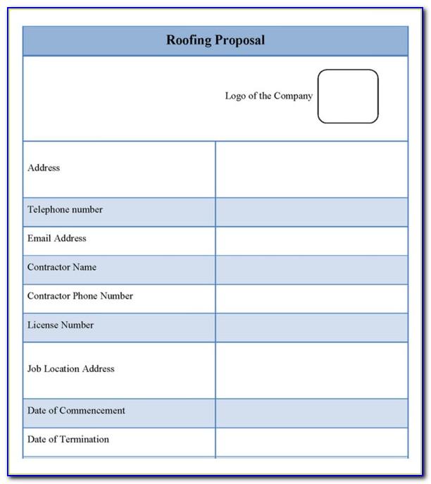 Roofing Proposal Template Free