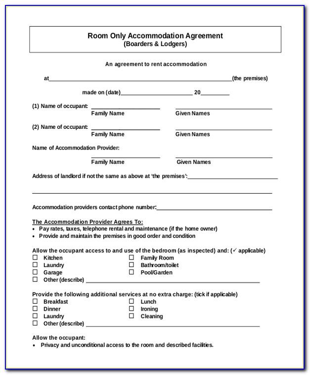 Room Tenant Agreement Template