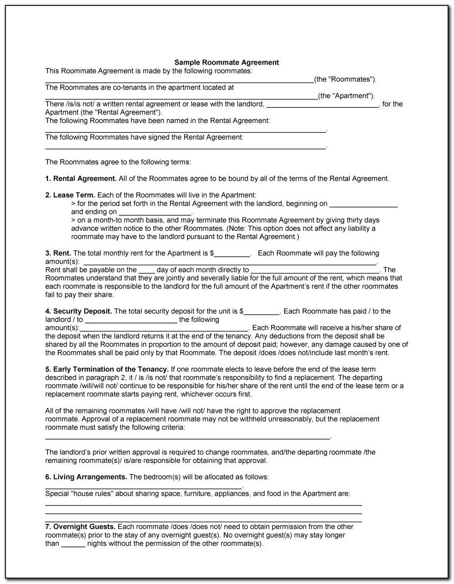 Roommate Agreement Template Big Bang Theory