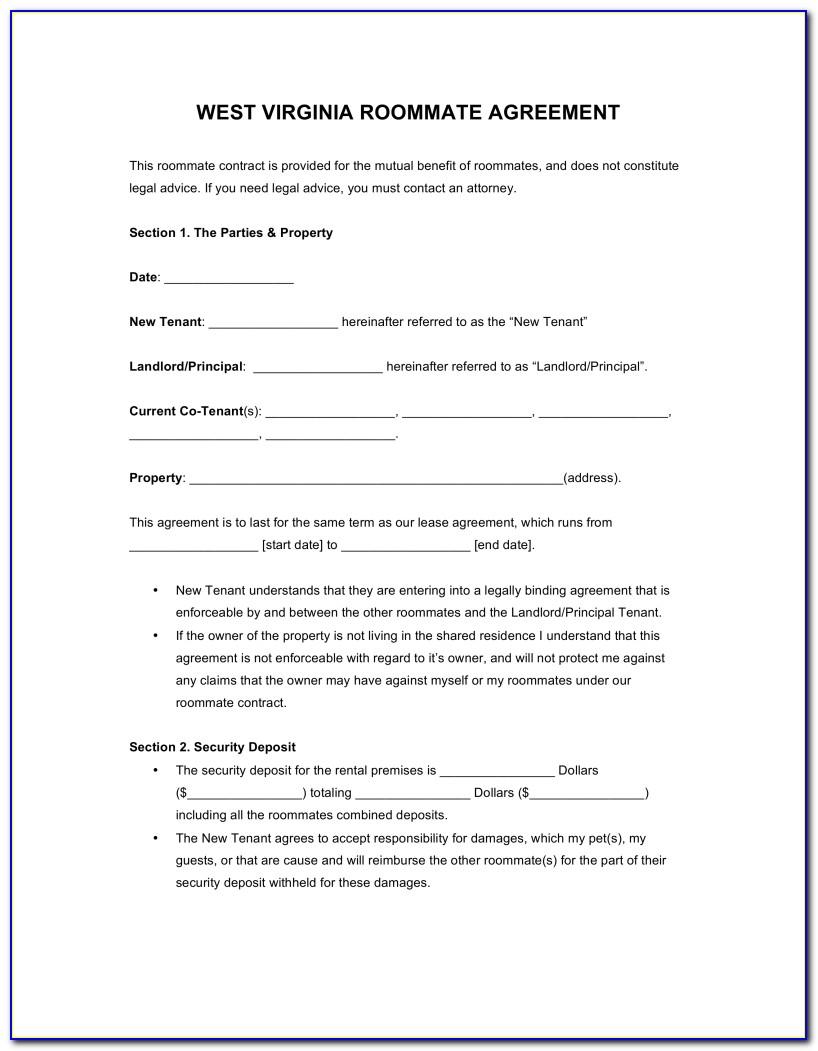 Roommate Lease Agreement Template Texas
