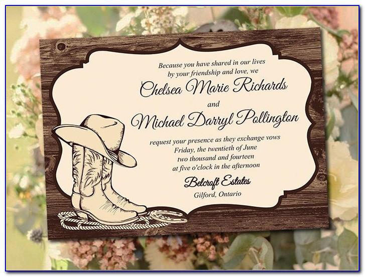 Rustic Country Wedding Invitation Templates Free