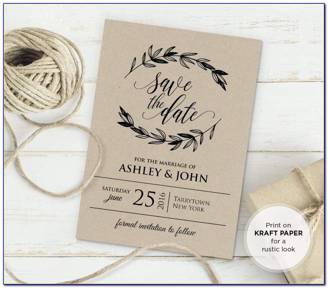 Rustic Country Wedding Invitations Templates
