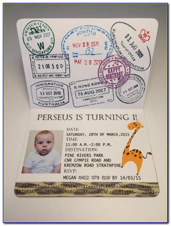 Safari Passport Invitation Template Free