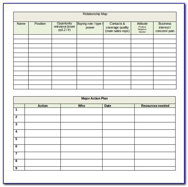 Sales Account Business Plan Template
