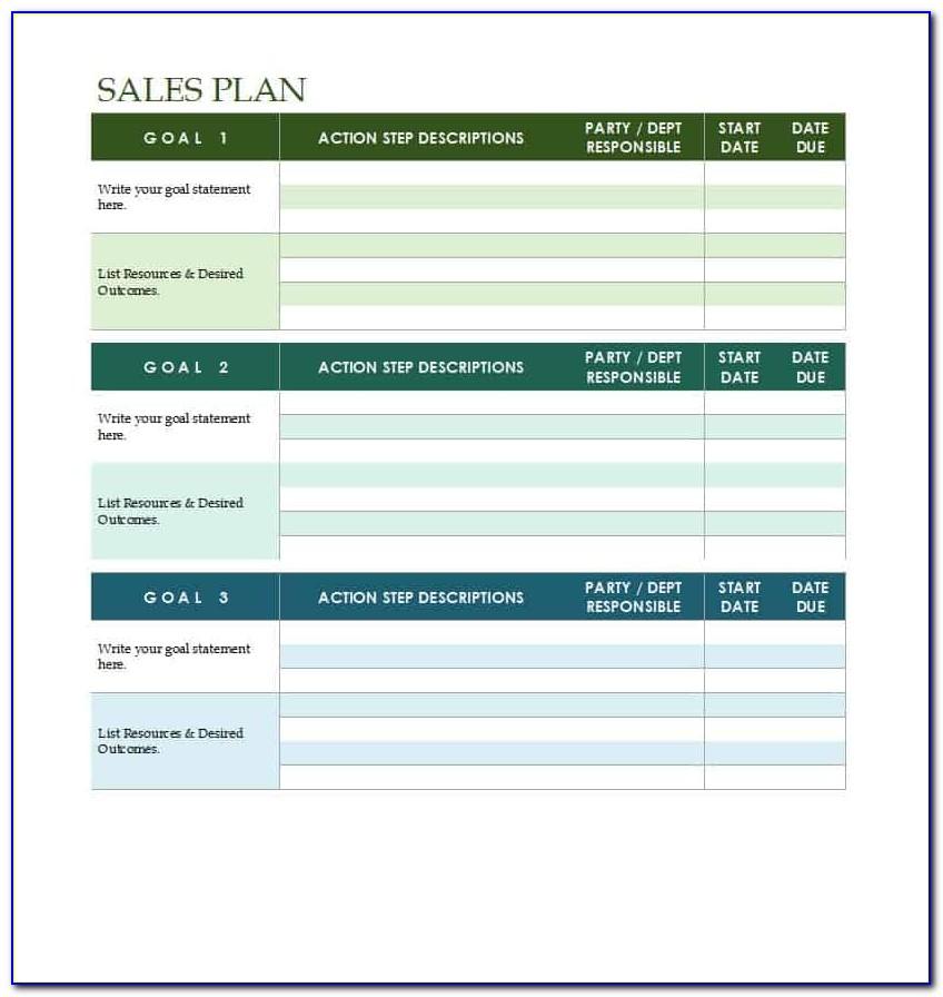 Sales Account Planning Template Excel