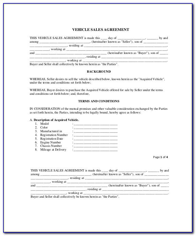 Sales And Purchase Agreement Forms