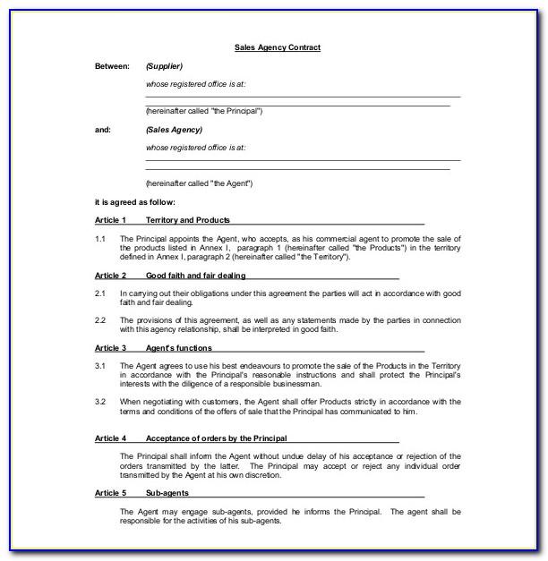 Sales Commission Agreement Template