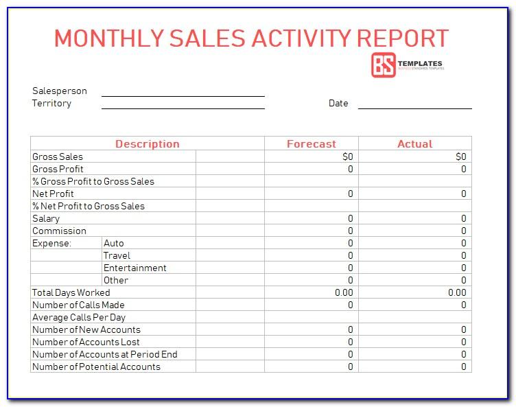 Sales Forecast Spreadsheet Template