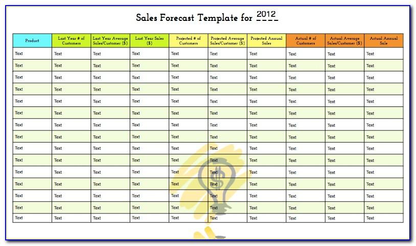 Sales Forecast Template For Startup Business