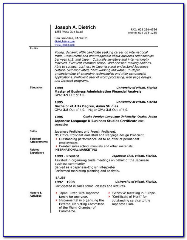 Sales Manager Resume Templates Word