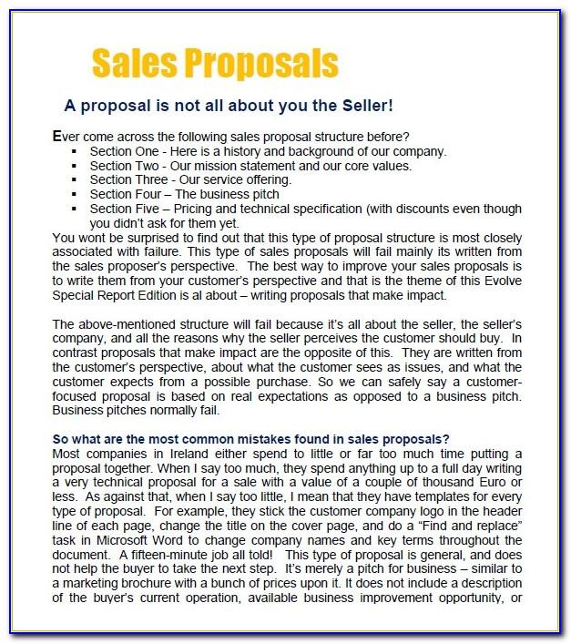 Sales Proposal Template Doc
