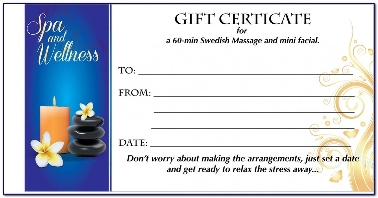 Salon Gift Certificate Template Word