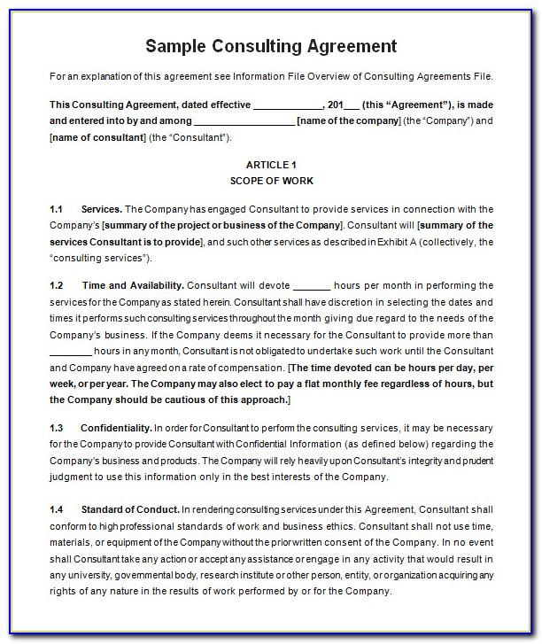 Sample Contract Labor Agreement Template