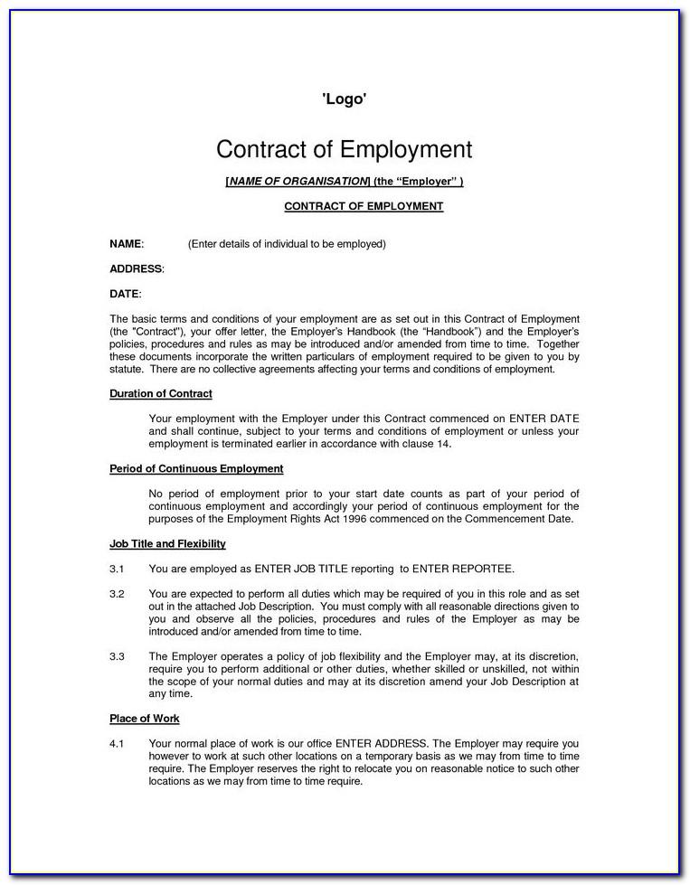 Sample Employment Contract Nigeria Template