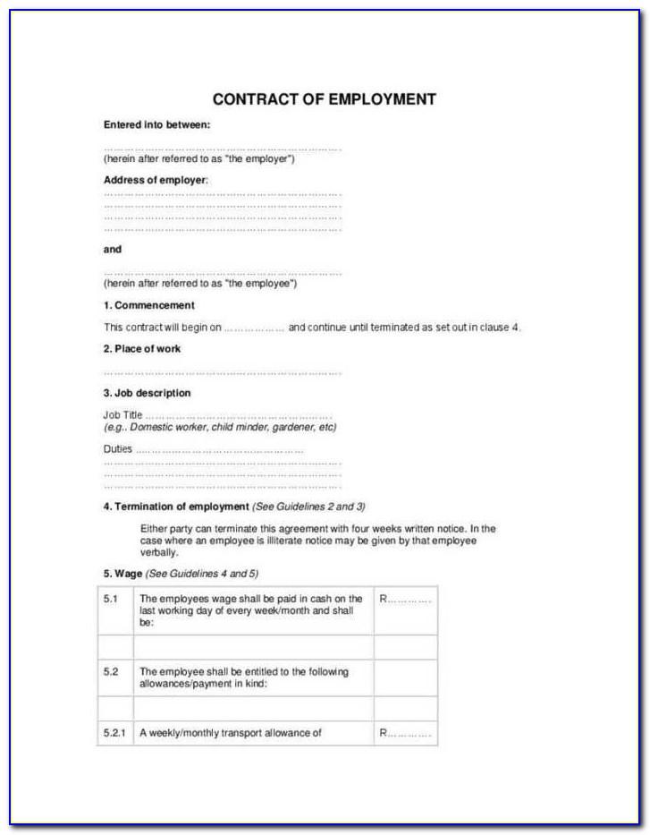 Sample Employment Contract Template Malaysia