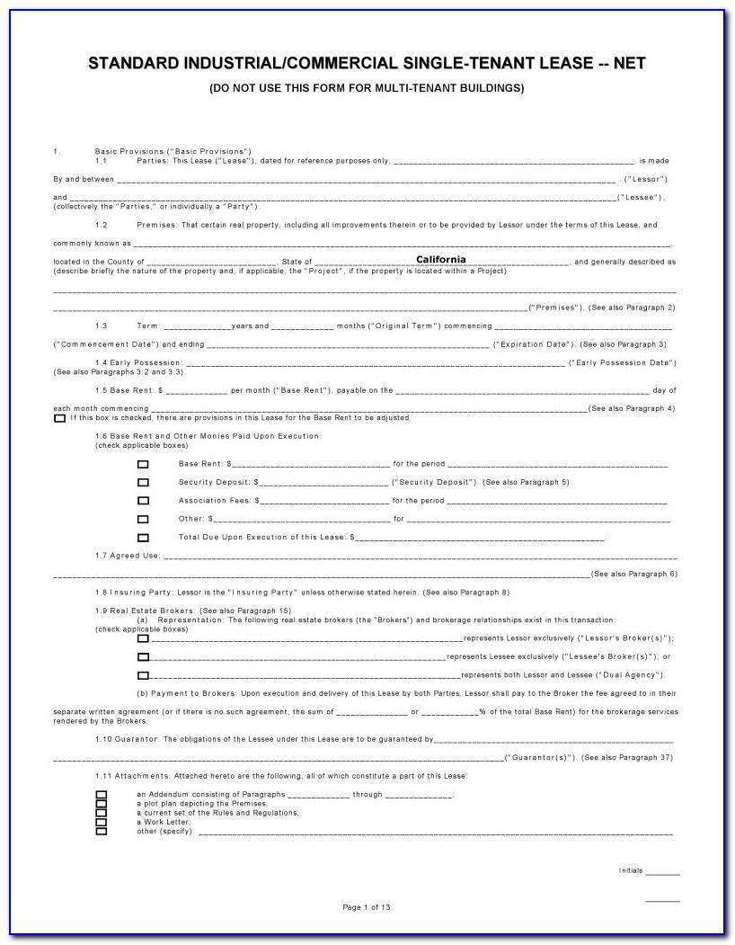 Sample Home Rental Agreement California