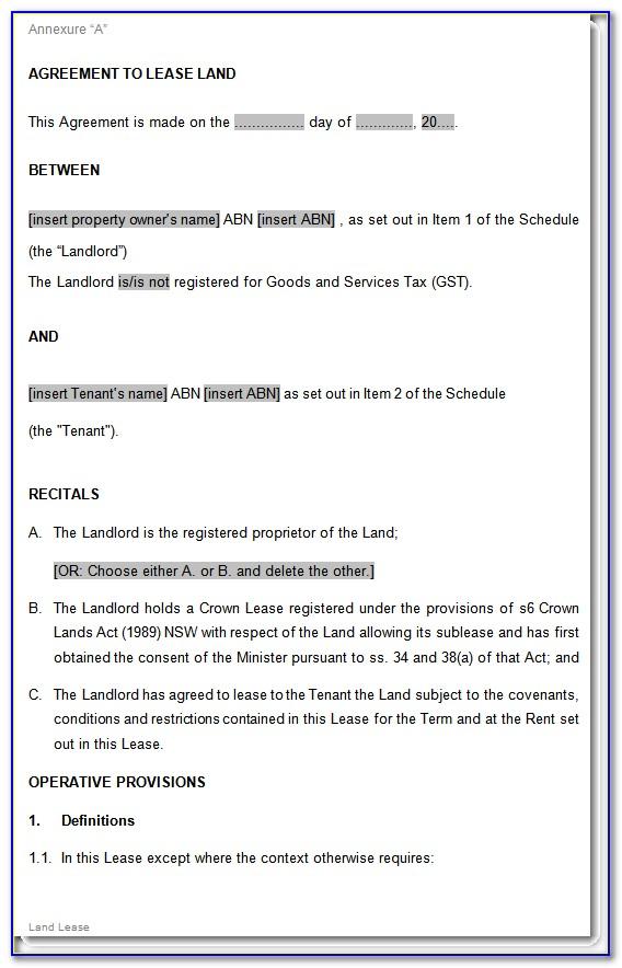 Sample Lease Agreement For Land Jamaica