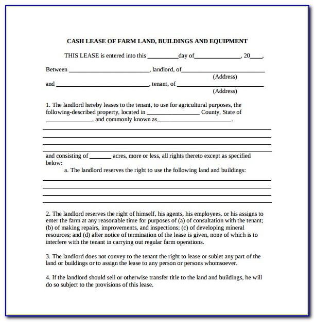 Sample Of Lease Agreement For Land