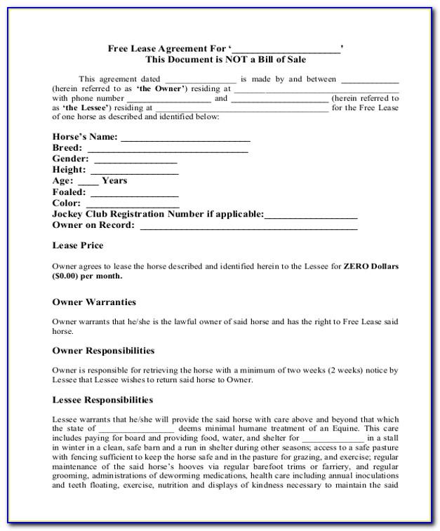 Sample Rental Agreement For Commercial Property