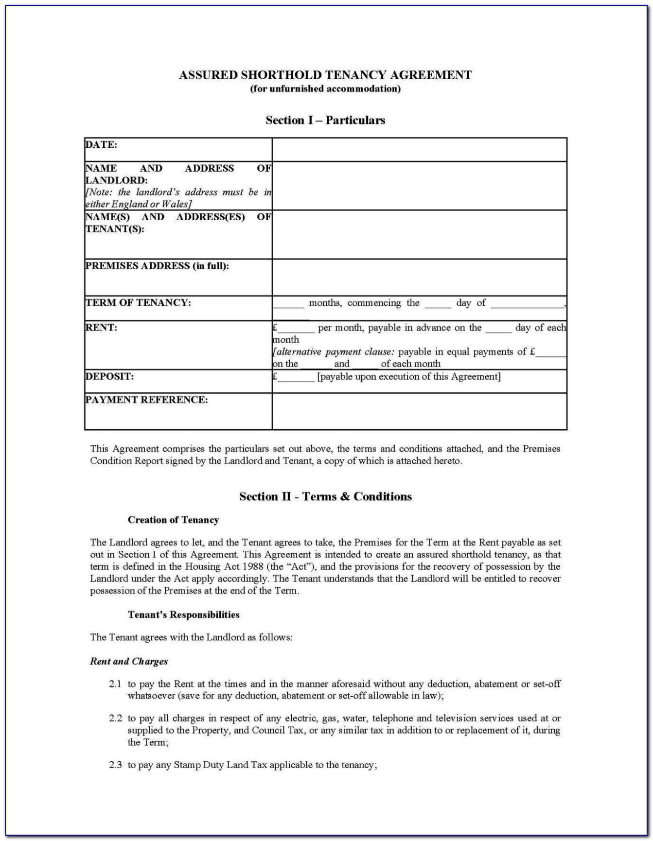Sample Rental Contract Template