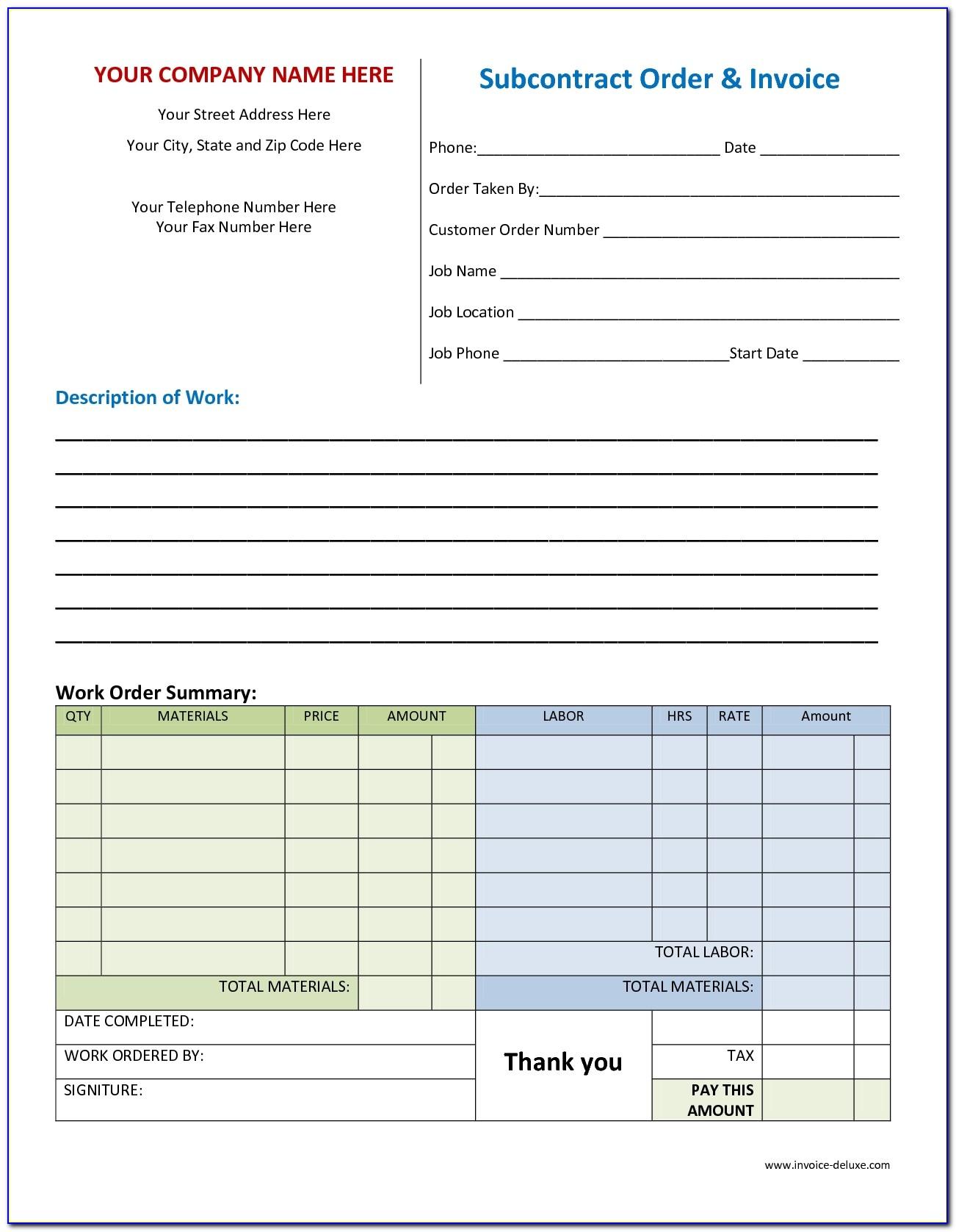 Simple Invoice Template For Consulting Services