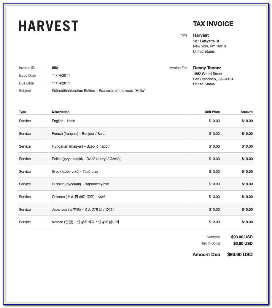 Simple Invoice Template For Word