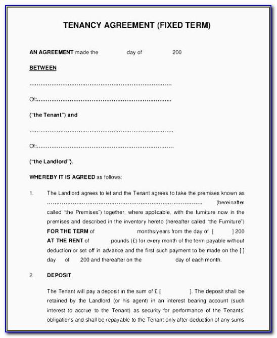 Simple Lease Contract Template
