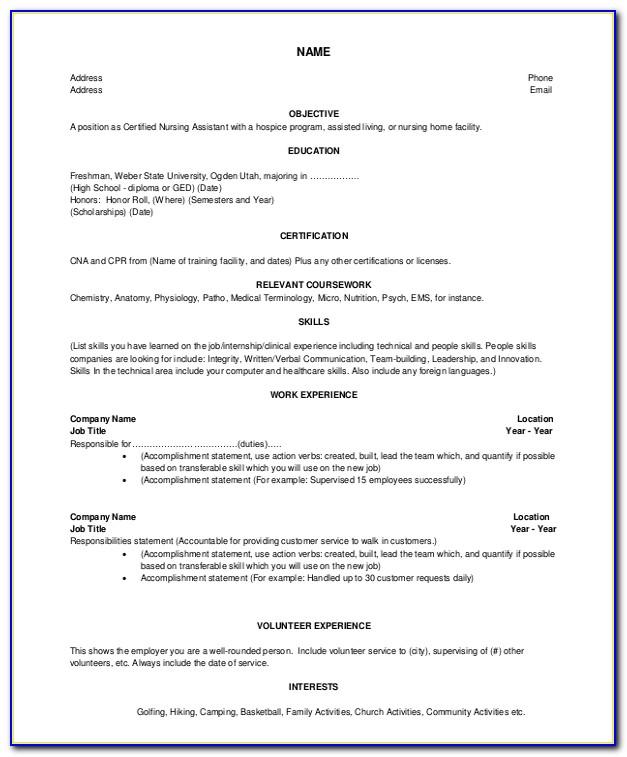 Simple Resume Template With Picture Free Download