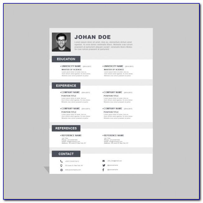 Creative Resume Psd Templates Free Download