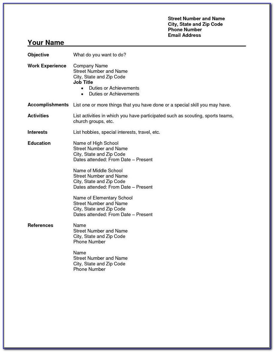 Download Resume Templates For Wordpad