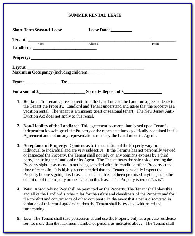 Florida Residential Lease Agreement Word Template