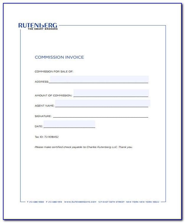 Free Real Estate Commission Invoice Template
