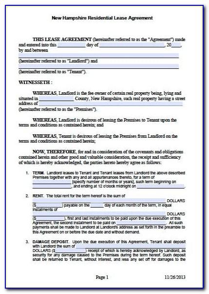 Free Residential Lease Agreement Microsoft Word