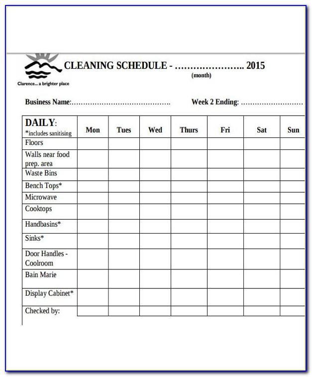 Free Restaurant Kitchen Cleaning Checklist Template