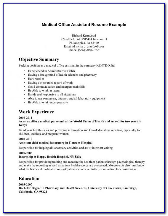 Free Resume Templates For Machine Operator