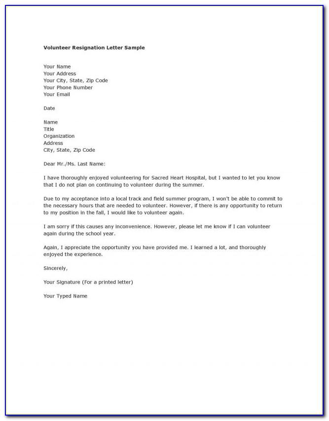How To Write A Resignation Letter Nz Template
