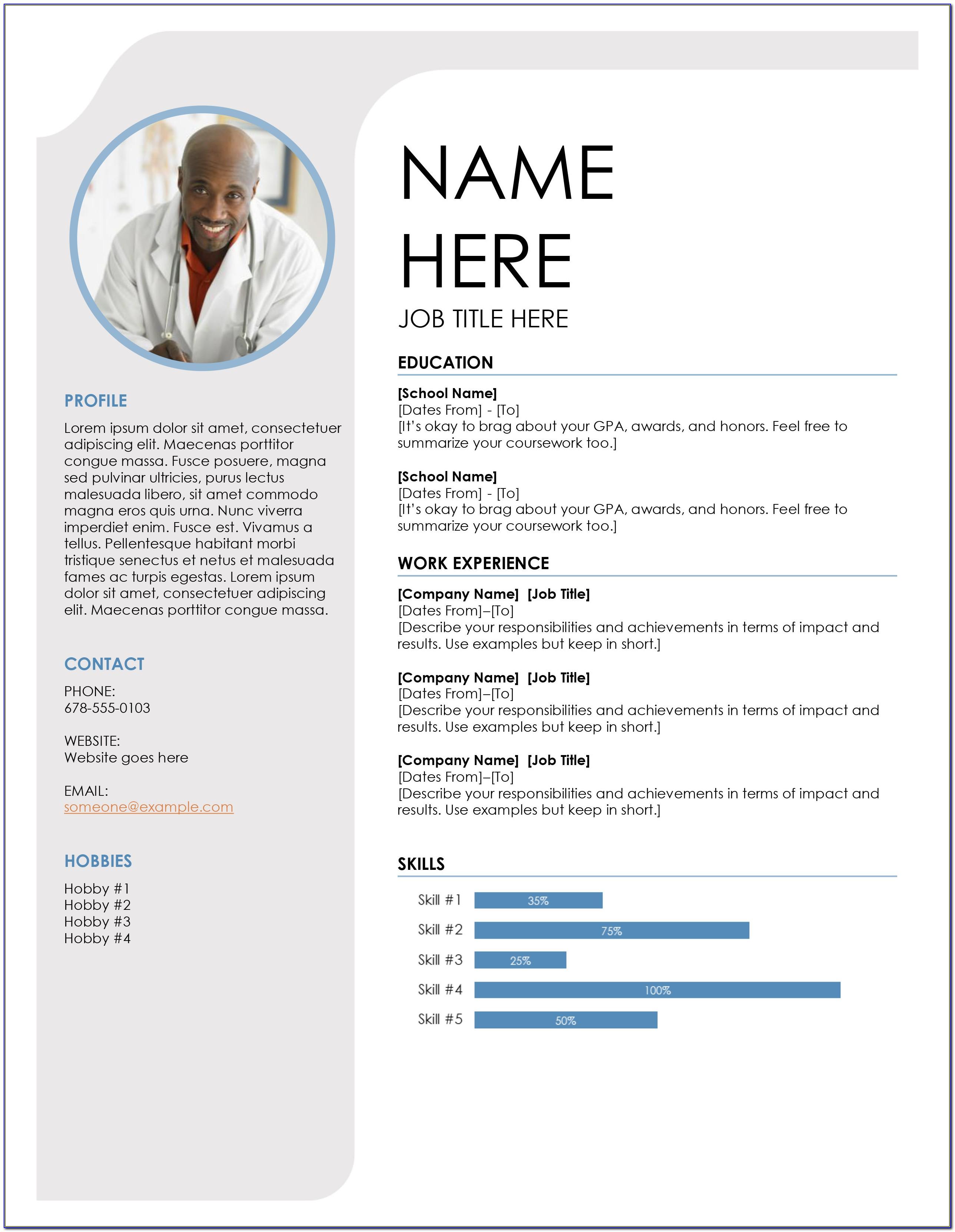 One Page Resume Format Pdf Free Download