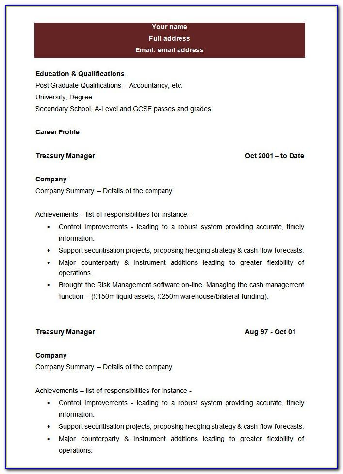 Project Manager Sample Resume