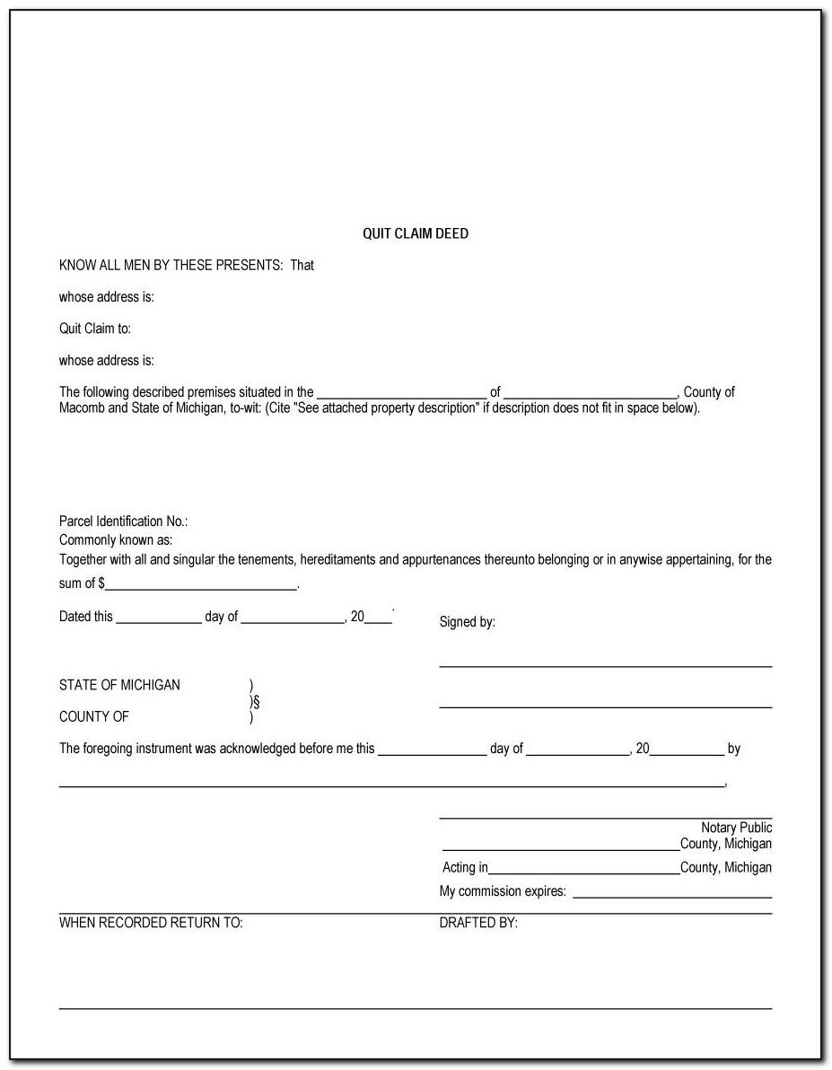 Quit Claim Letter Template