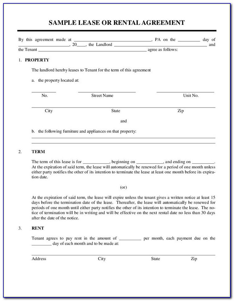 Real Estate Lease Application Form