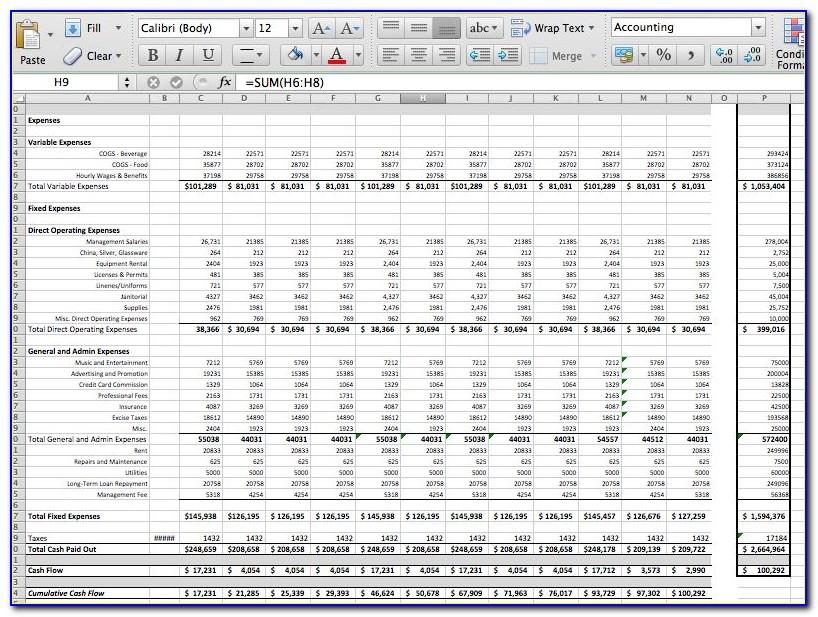 Real Estate Pro Forma Template Excel