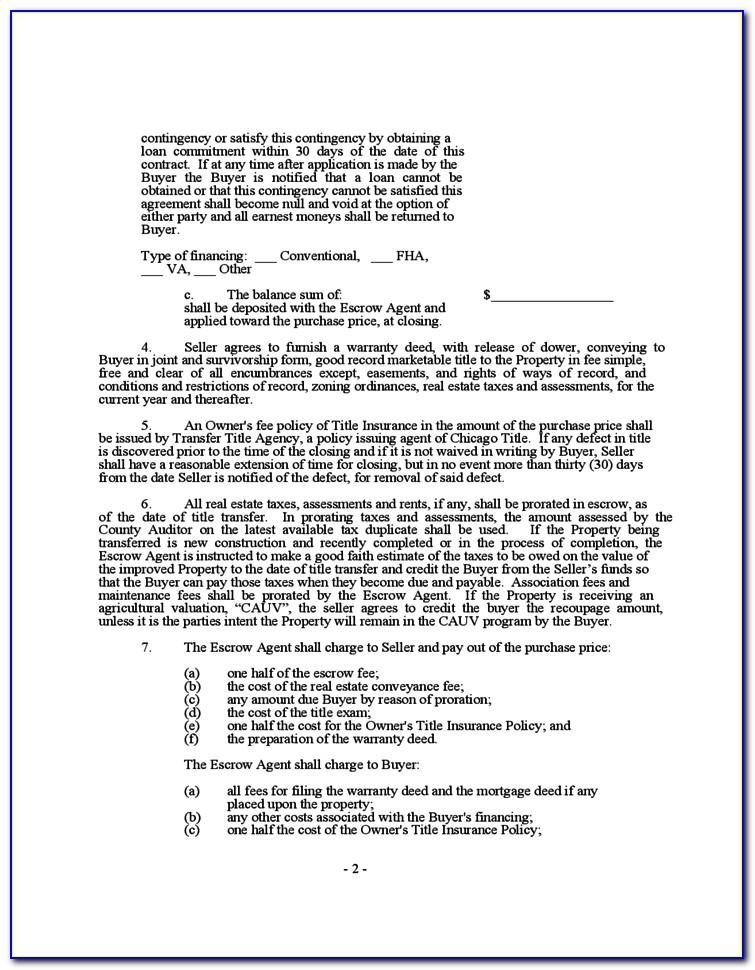 Real Estate Purchase Contract Form California