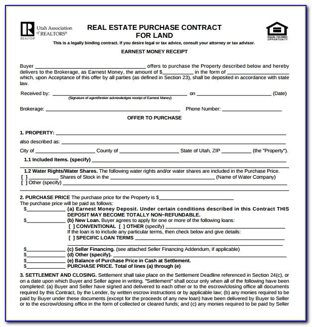 Real Estate Purchase Offer Form