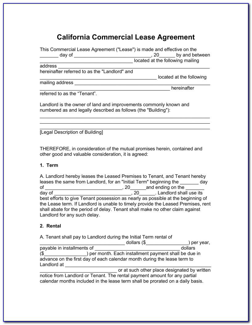 Real Property Lease Form