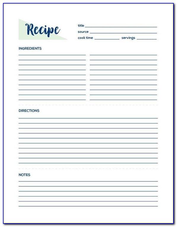 Recipe Card Template For Mac Pages