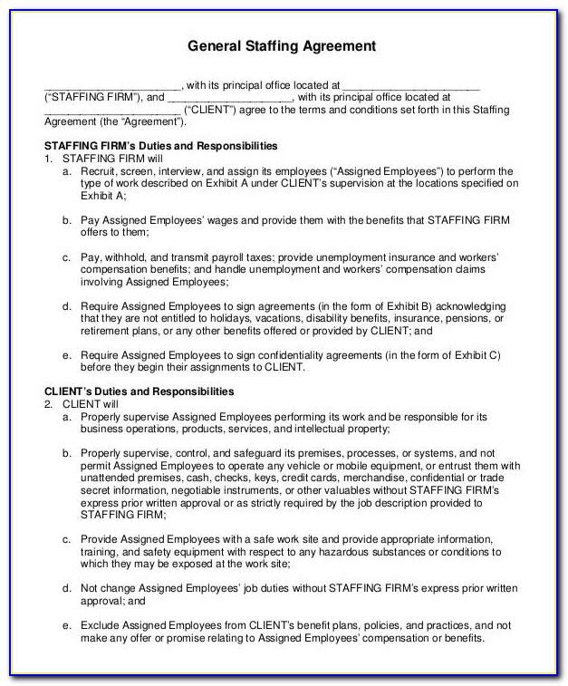 Recruiting Agency Contract Template