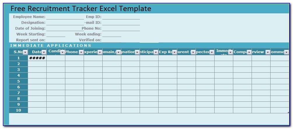 Recruitment Tracker Excel Template Free Download