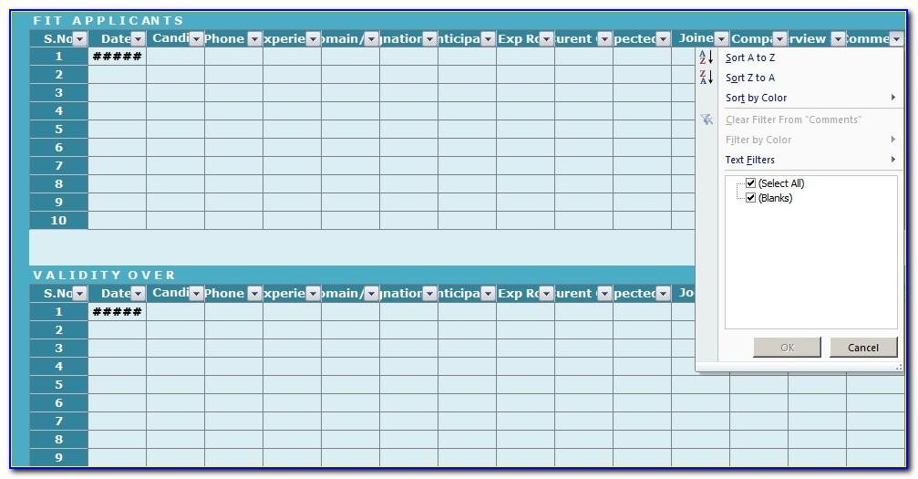 Recruitment Tracking Template Excel