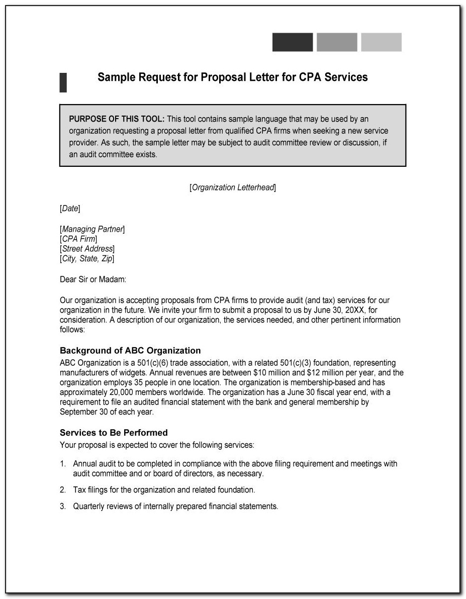 Request For Proposal (rfp) Template