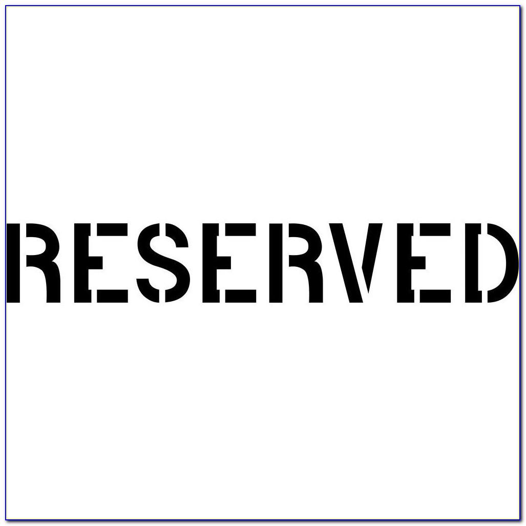 Reserved Parking Sign Template Free